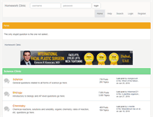 Tablet Screenshot of homeworkclinic.com